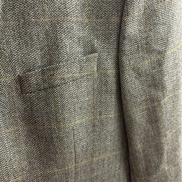 Vintage Polo Ralph Lauren Blazer Mens 40R Brown Wool Check Tweed Sport Coat - Picture 9 of 15